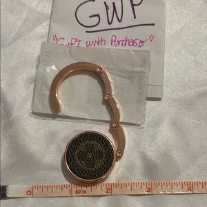 Rose Gold Purse Hook with LV pattern (GWP)